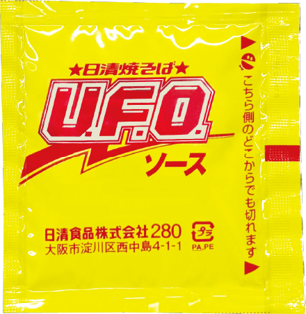 ❼ 間違いない旨さ！売上No.1※ 日清焼そば U.F.O.ソース 1,000袋（1袋1食分）