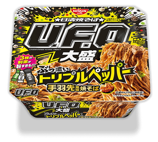 日清焼そば U.F.O. 大盛 ぶっ濃いトリプルペッパー手羽先風味焼そば
